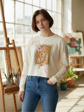 Love Tribe Women’s Long Sleeved Top. Size Large.